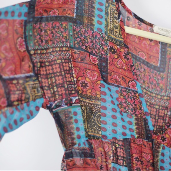 ASOS Rokoko Clothing Deep V Neck Babydoll - Picture 3 of 5